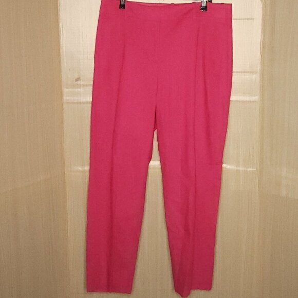 J. Crew New Womens Barbie Pink Linen Blend Lined Pants 4 - Picture 3 of 8